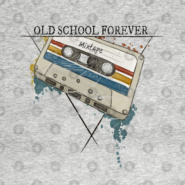 Old School Forever Retro 90s Cassette Mixtape by SkizzenMonster